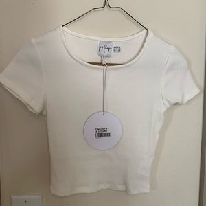 Ribbed crop tee- NWT